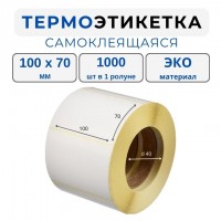 Термоэтикетка ЭКО 100*70 мм